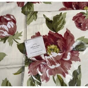 Pottery Barn Pillow Cover 20"x20" Vintage Floral Ivory - NWT